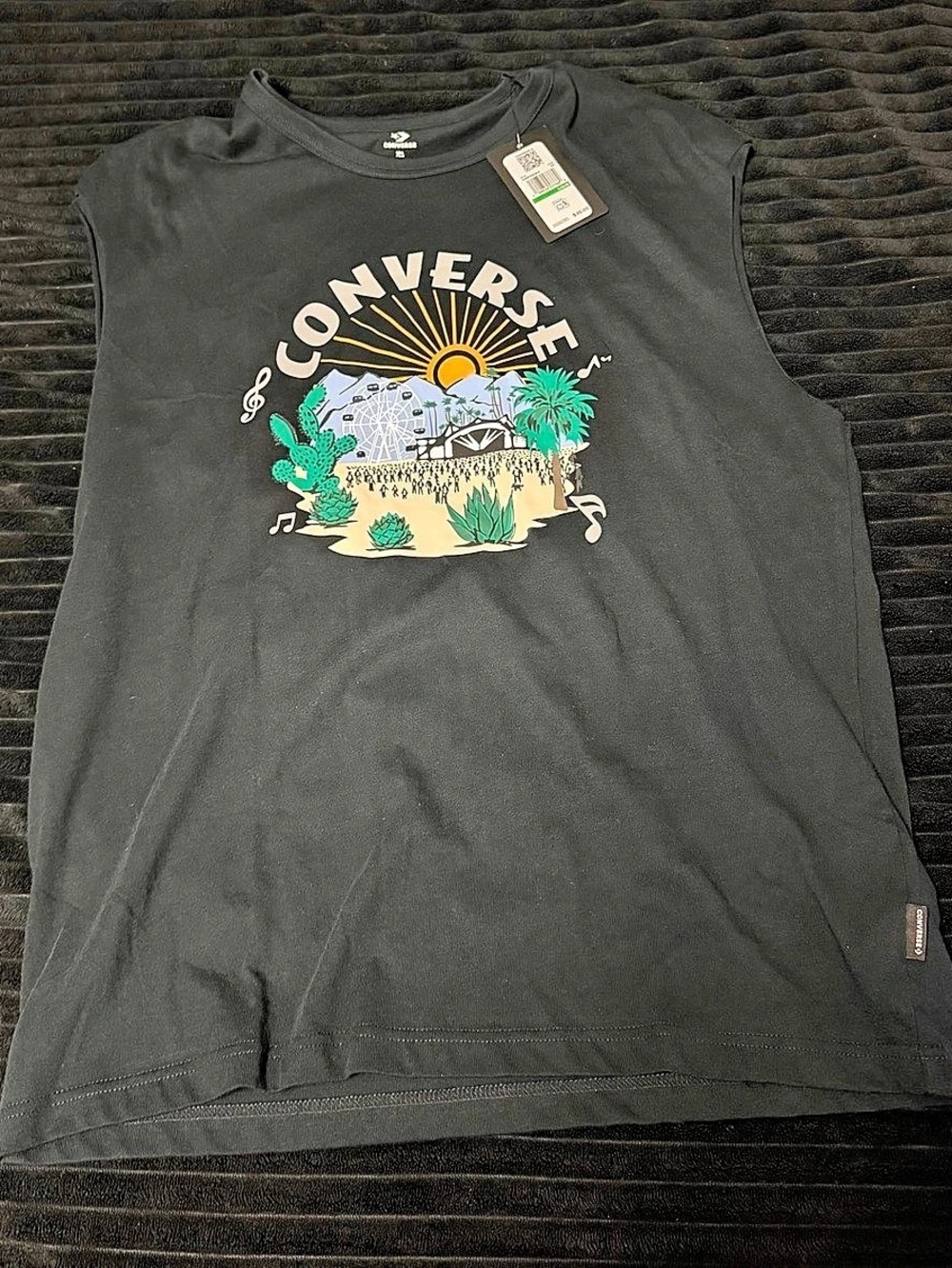 Converse Festival Graphic Muscle Tank Black Medium